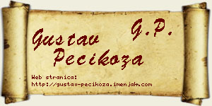 Gustav Pecikoza vizit kartica
